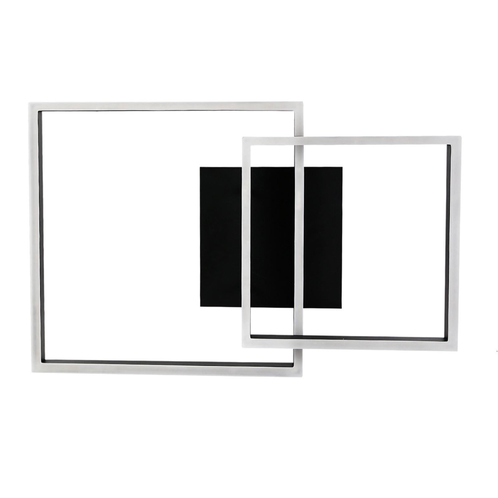 LED-DECKENLEUCHTE Martin 61/40/12 cm - Schwarz, Metall (61/40/12cm) - Nettlife