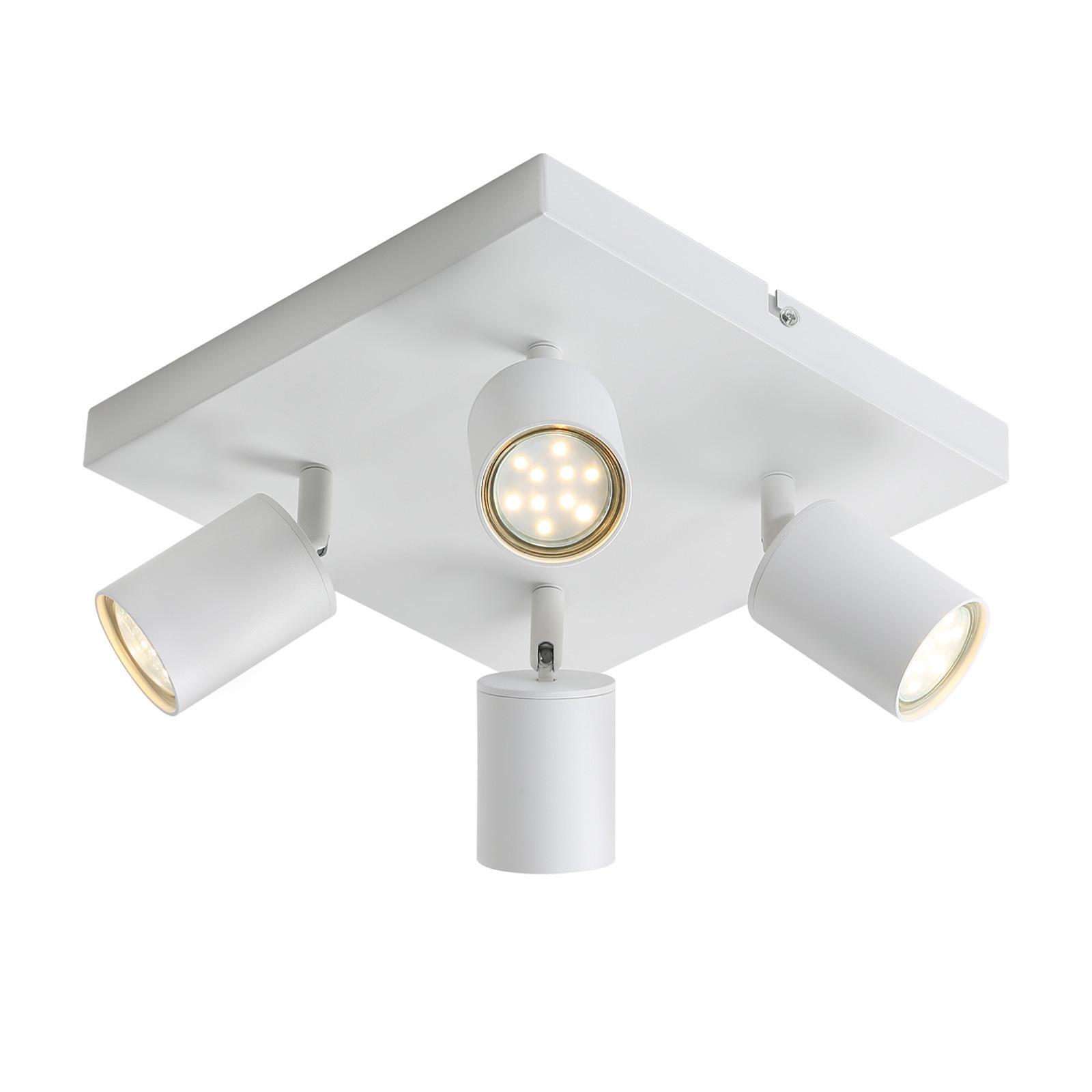 DECKENSTRAHLER Harold 4-flammig 25/25/14 cm - Weiß, Metall (25/25/14cm) - Nettlife