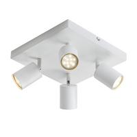 DECKENSTRAHLER Harold 4-flammig 25/25/14 cm - Weiß, Metall (25/25/14cm) - Nettlife