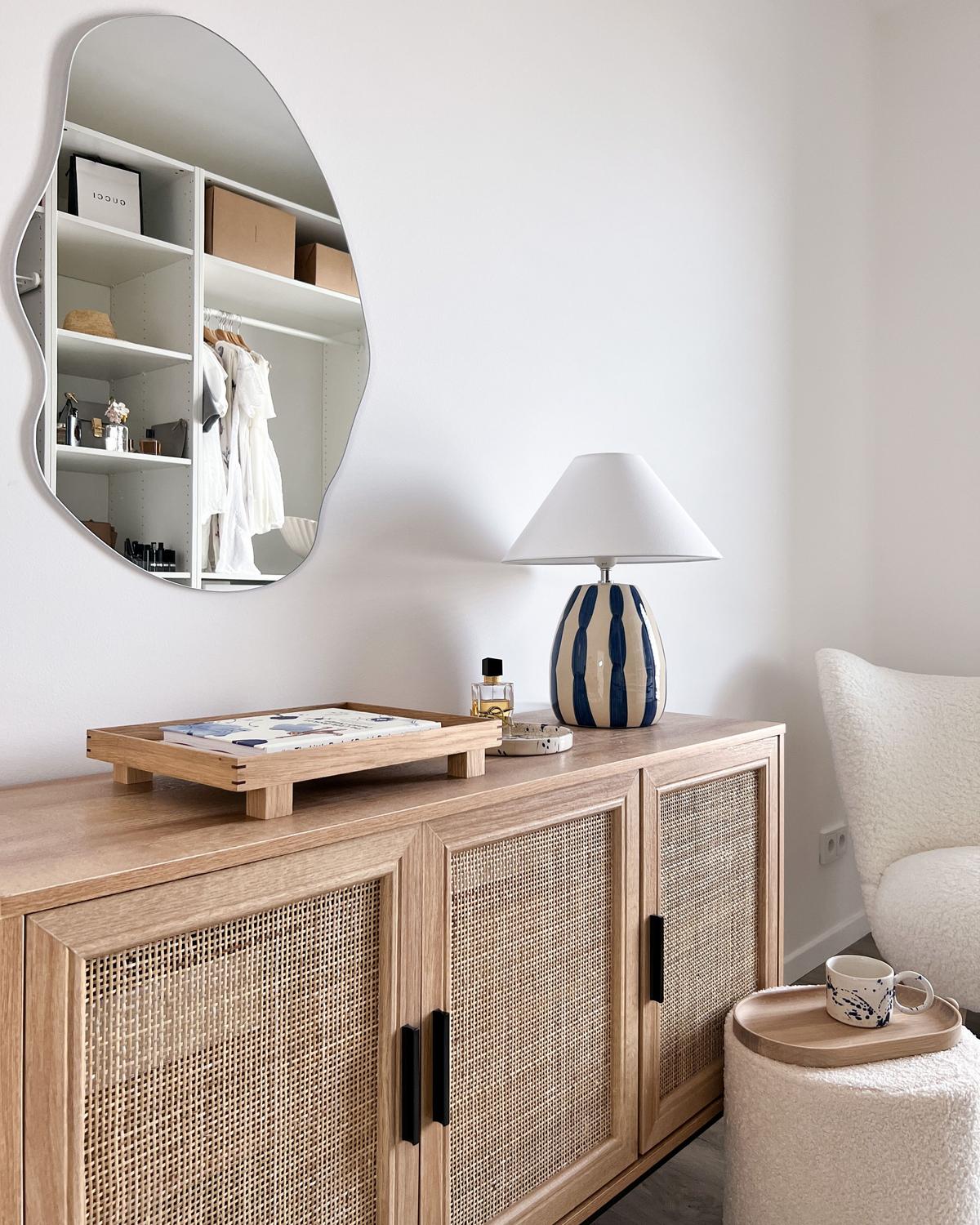 TISCHLEUCHTE Luchetti 35/35/43 cm - Beige, Keramik (35/35/43cm) - Beliani