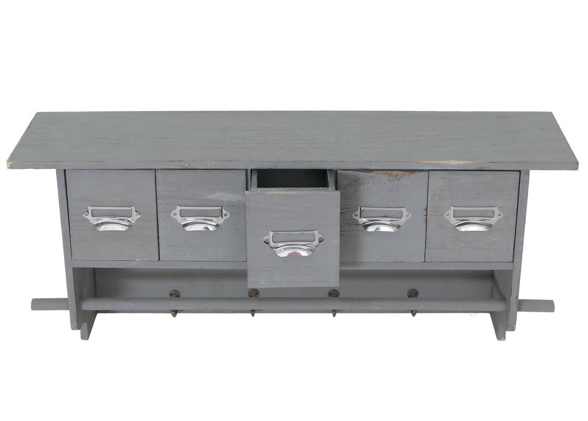 GARDEROBE Grau - Grau, Holz (65/32/13cm) - MCW