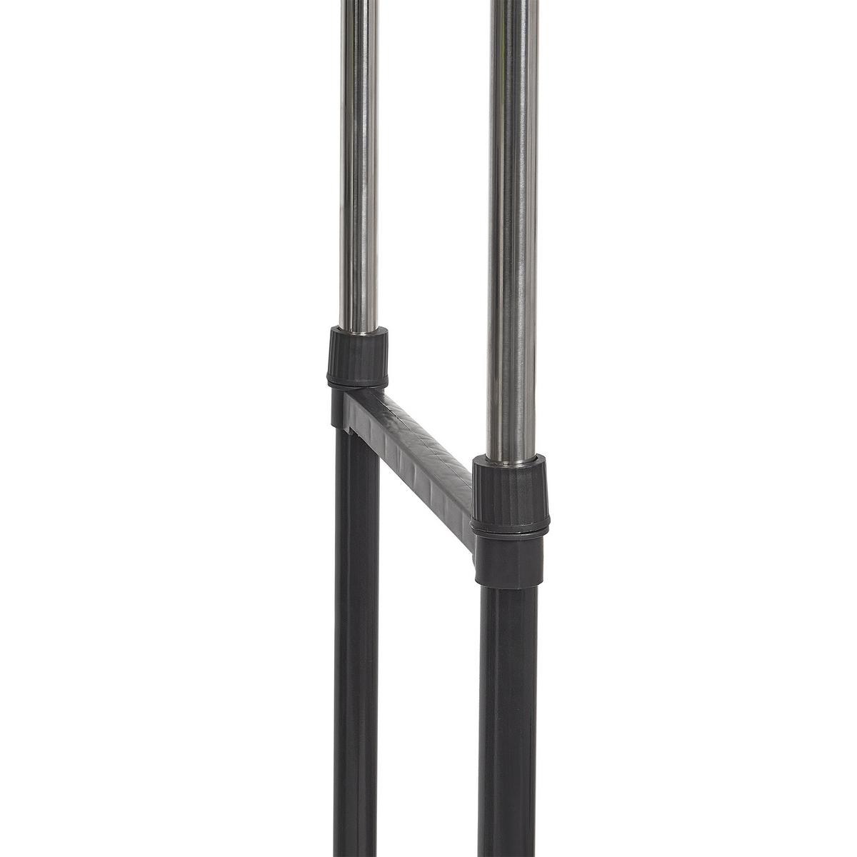 KLEIDERSTÄNDER Metall schwarz/silber 160 cm Gilmer - Silberfarben/Schwarz, Metall (75/160/42cm) - Beliani