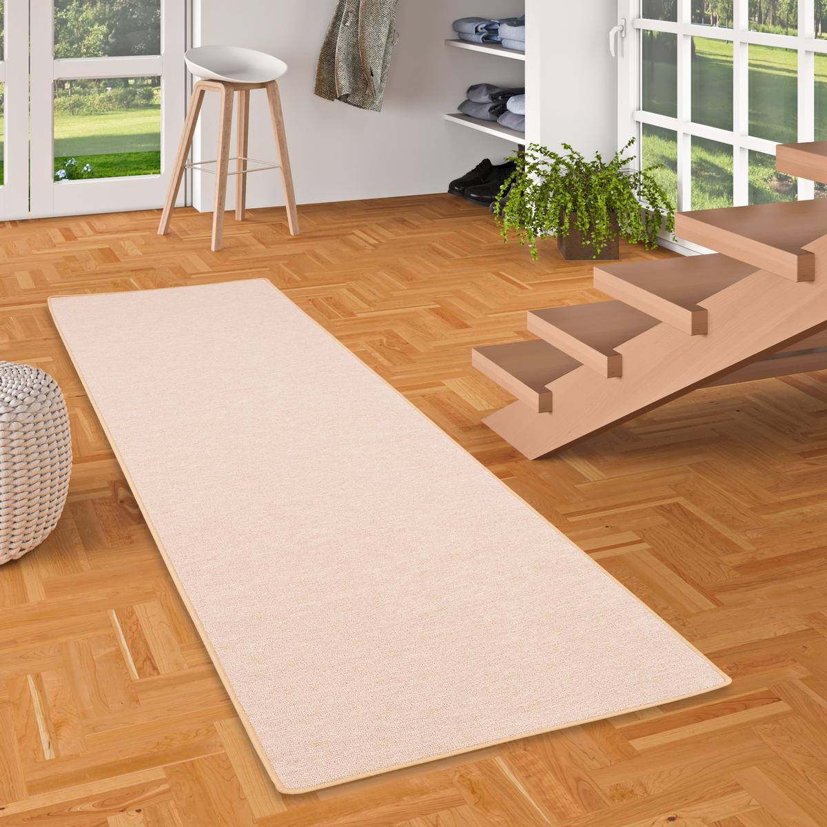 FEINSCHLINGEN VELOUR LÄUFER TEPPICH STRONG - Sandfarben, Textil (100/400cm) - Snapstyle