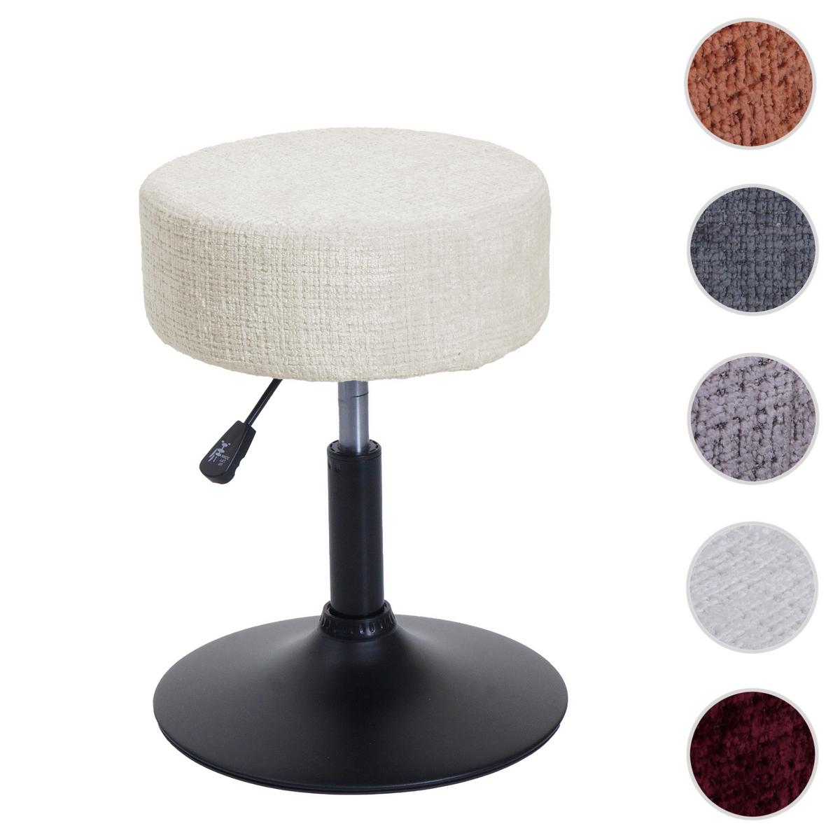 HOCKER Cremeweiß - Weiß, Textil (37/57/37cm) - MCW