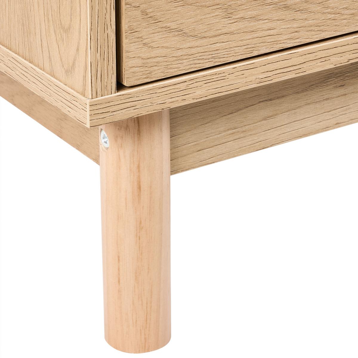 NACHTTISCH mit 2 Schubladen Hellbraun Costello - Hellbraun, Holzwerkstoff (40/48/59cm) - Beliani