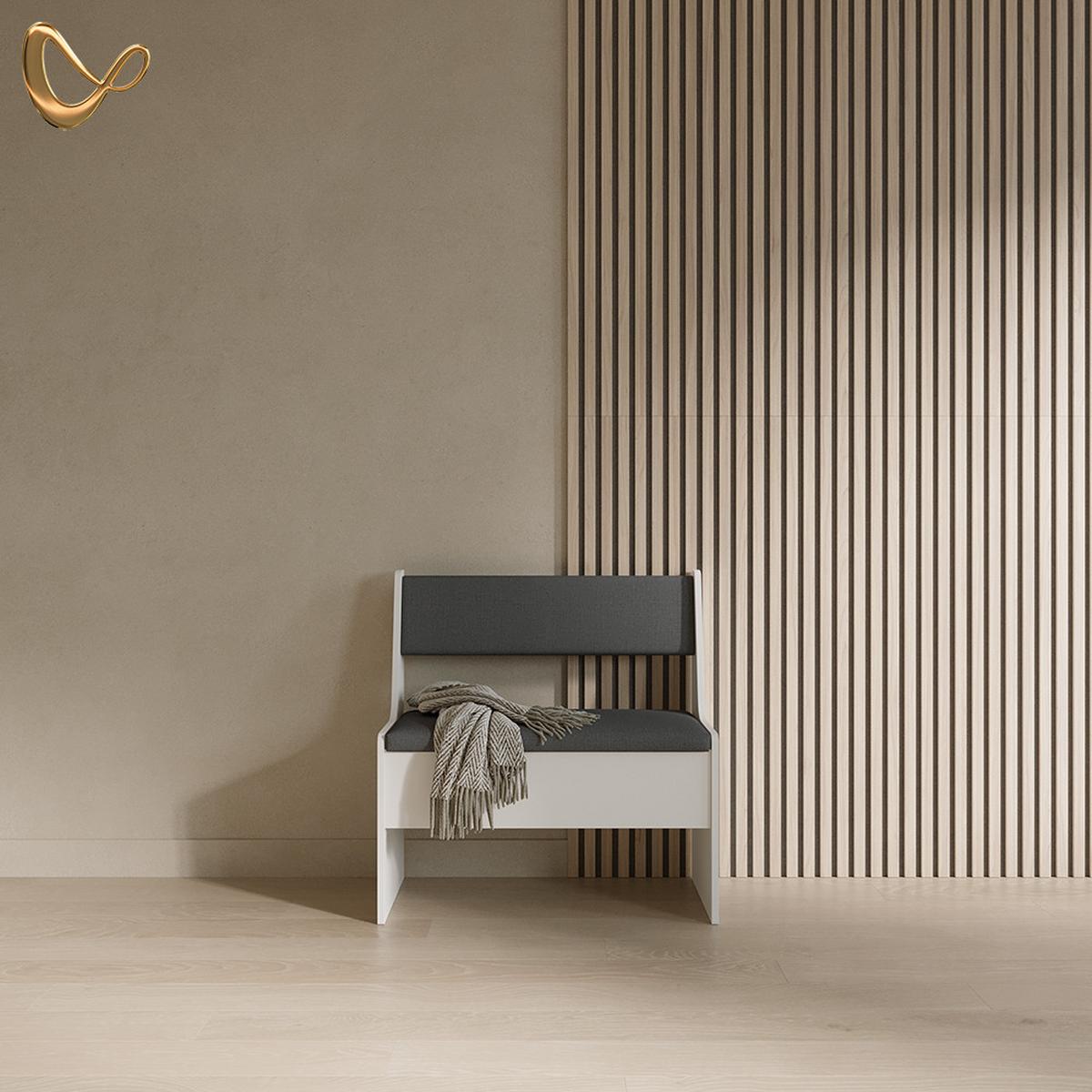 ESSZIMMER-ECKBANK Tiberio Weiß 41.5 x 76.6 cm - Weiß, Holzwerkstoff (41.5/76.6cm) - Livinity®