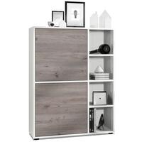 HIGHBOARD Cuba Türen in Eiche Nordic - Silbereichenfarben, Holzwerkstoff (79/105.5/35.5cm) - Vladon