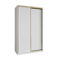 SCHWEBETÜRENSCHRANK NISSE 120/205/60 cm 2-türig Weiß - Weiß, Holzwerkstoff (120/205/60cm) - MASSENO