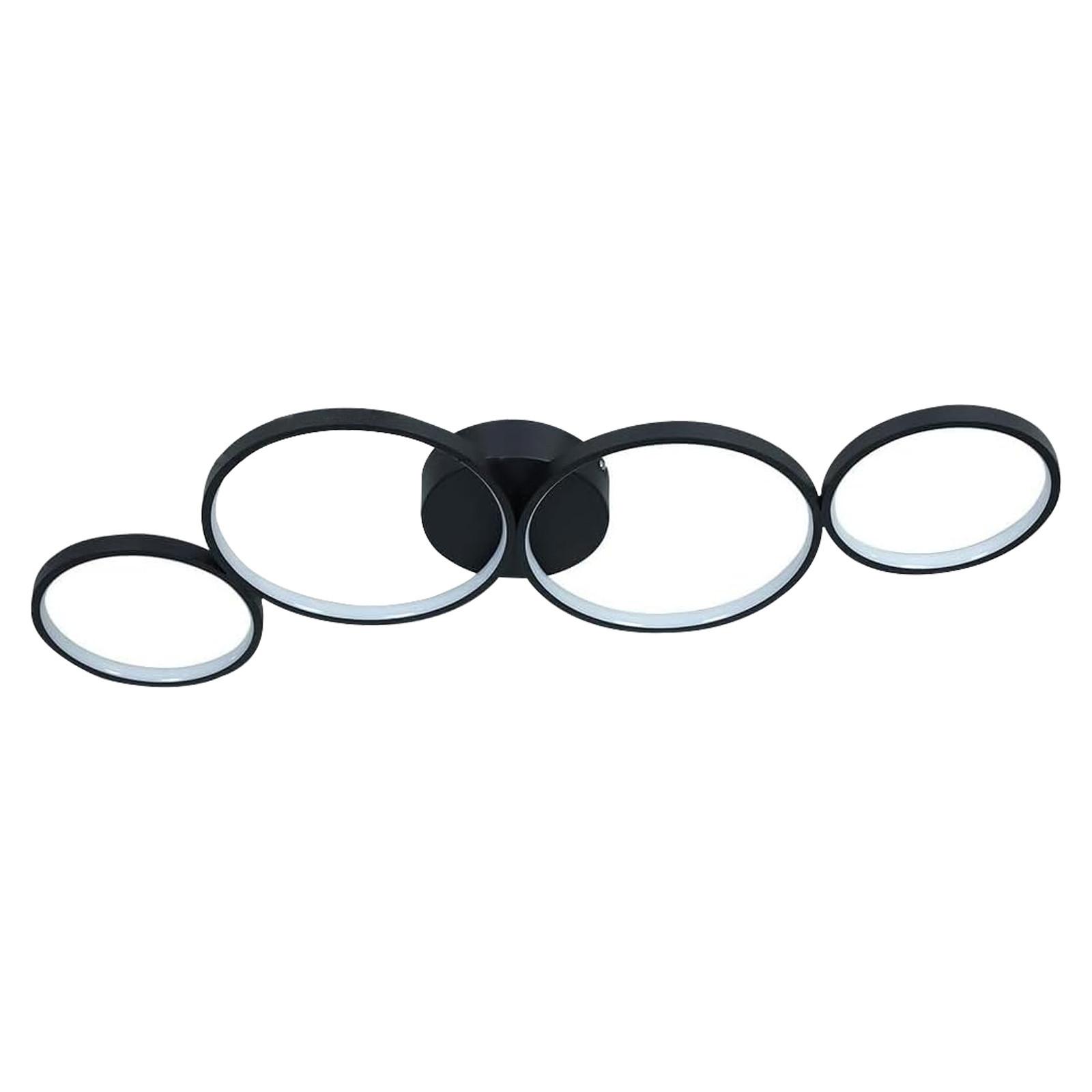 LED-DECKENLEUCHTE Wilhelmina 89/33/6 cm - Schwarz, Metall (89/33/6cm) - Nettlife