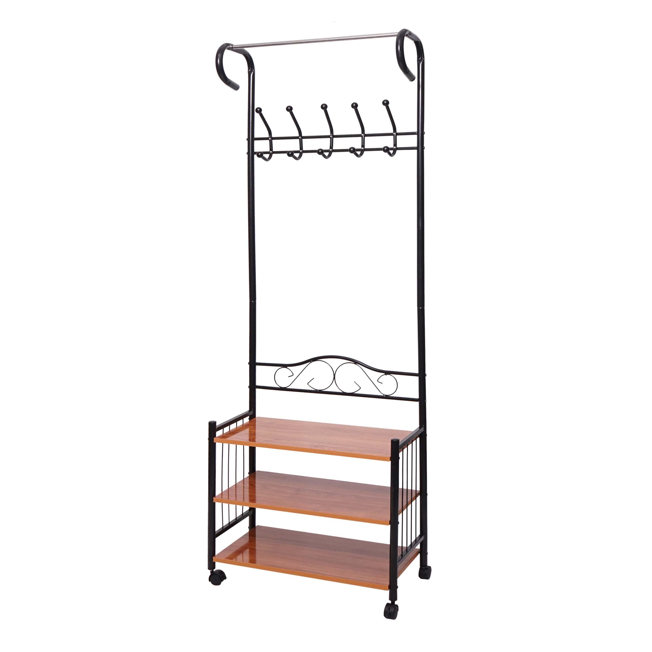 METALL-GARDEROBE Schwarz - Schwarz, Metall (65/186/34cm) - MCW