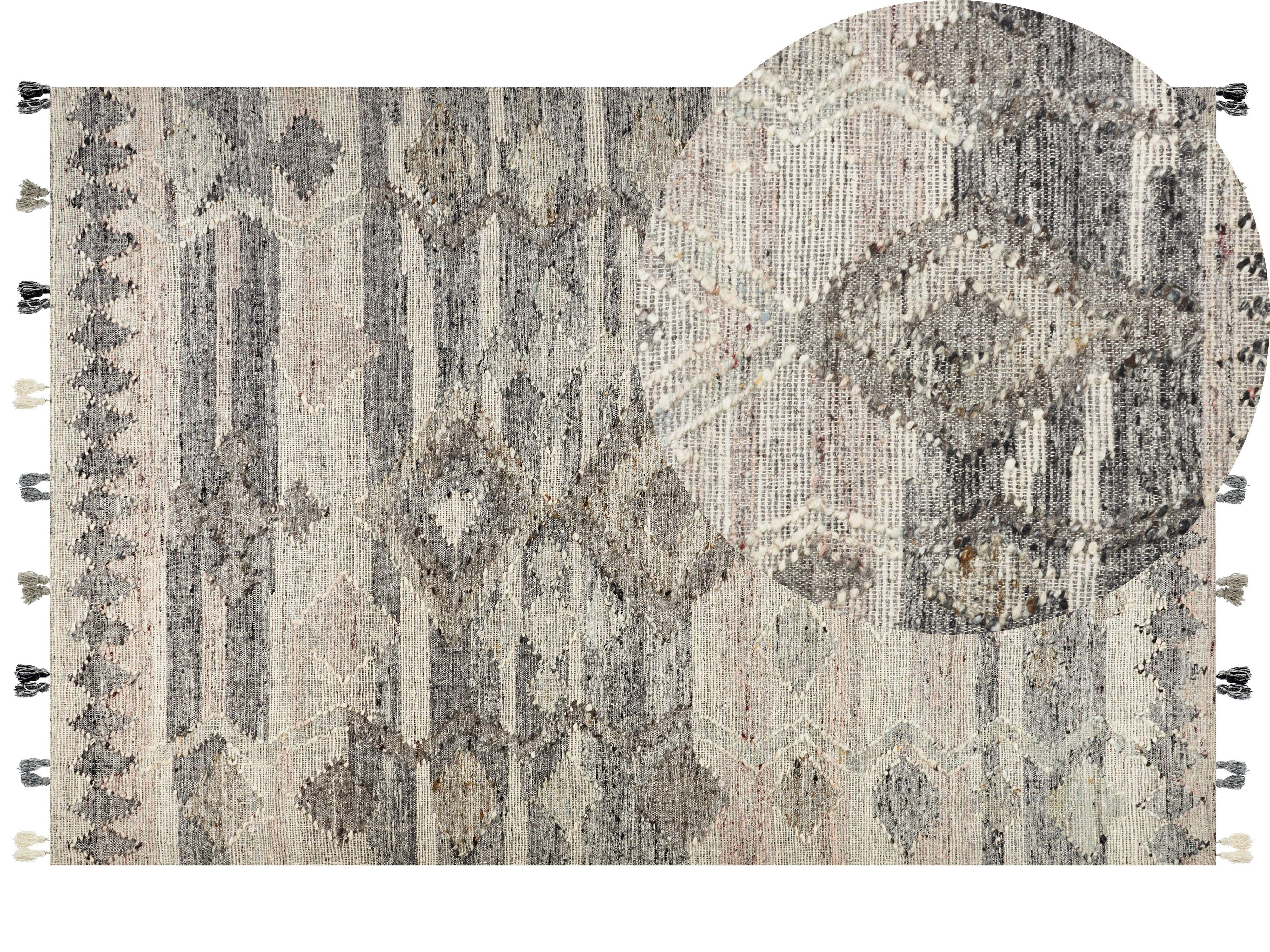 KURZFLOR-TEPPICH Aratashen 300/200 cm - Grau, Textil (200/300cm) - Beliani