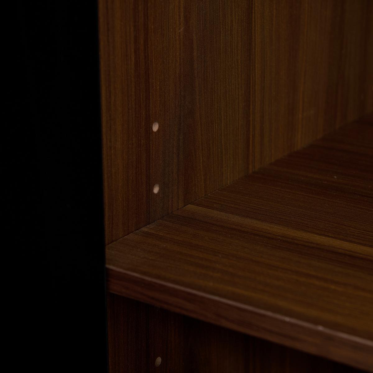 SIDEBOARD in Holzoptik und Schwarz, mit 4 Türen und 2 Schubladen - Walnussfarben, Holzwerkstoff (150/85/40cm) - Urban Meuble