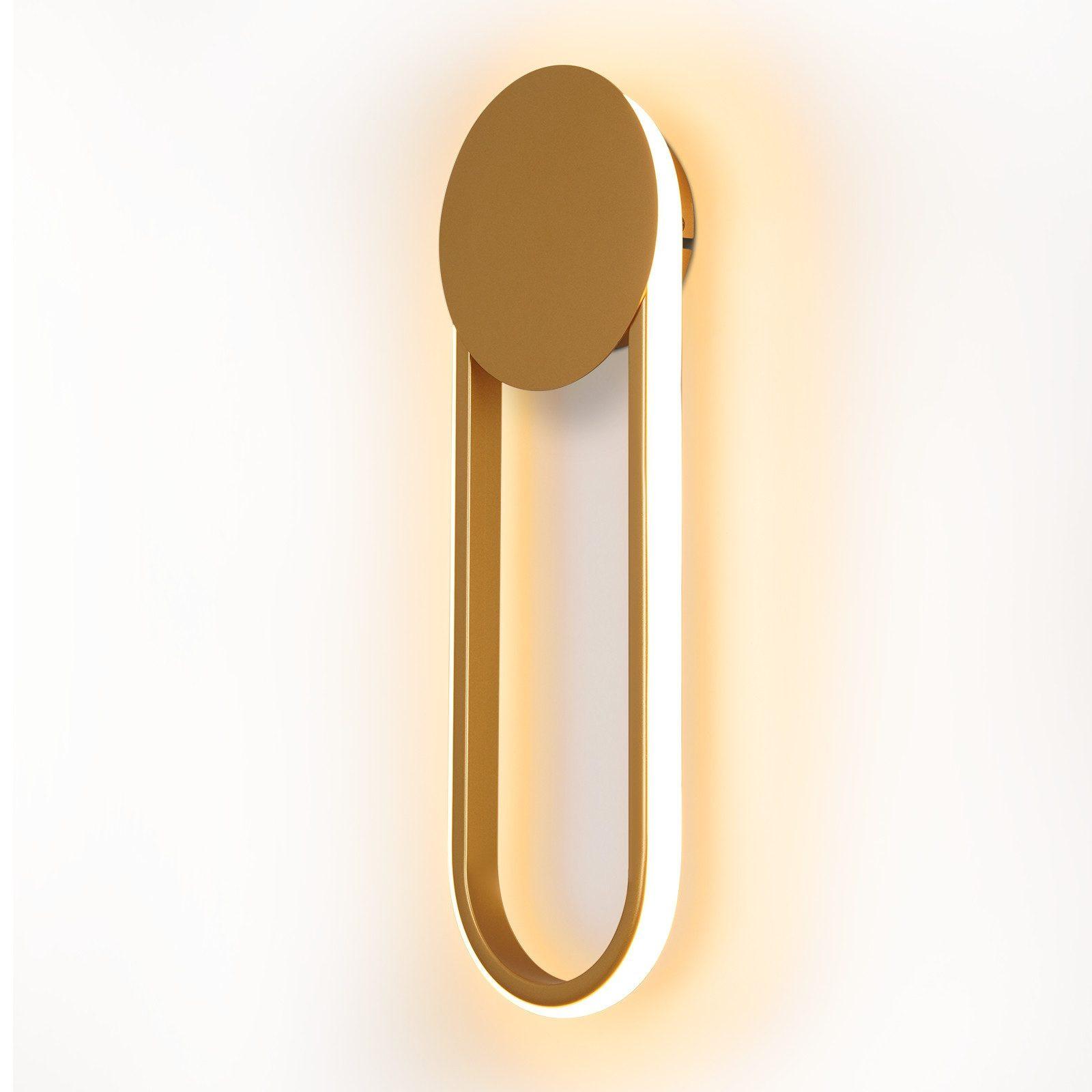 LED WANDLEUCHTE FRANKFURT II 41.5/14/4 cm - Goldfarben, Metall (14/4/41.5cm) - Nettlife