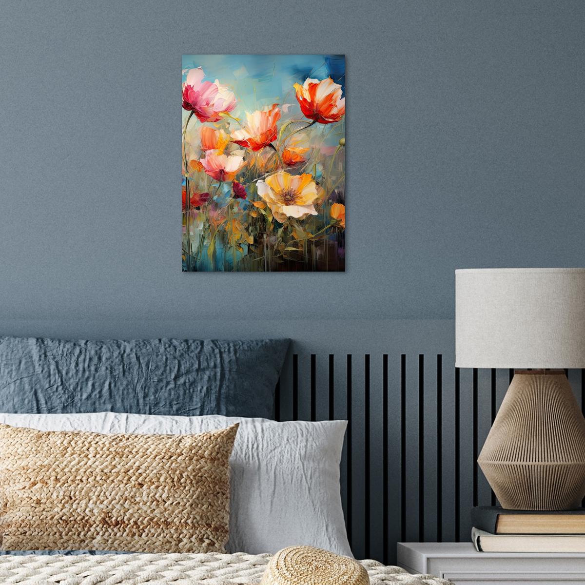 POSTER Blumen - Aquarell - Kunst - Botanisch - Natur Wandbilder 30x40 cm - Orange, Papier (30/40/0.1cm) - MuchoWow