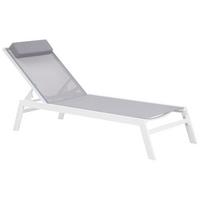 GARTENLIEGE grau Catania - Grau, Metall (66/103/155cm) - Beliani