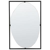 WANDSPIEGEL 40/60 cm Metall Schwarz Nibelle - Schwarz, Metall (40/60/1cm) - Beliani