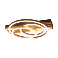 LED DECKENLEUCHTE Iklenli 38/32/8.8 cm - Schwarz, Holz/Metall (38/32/8.8cm) - ZMH