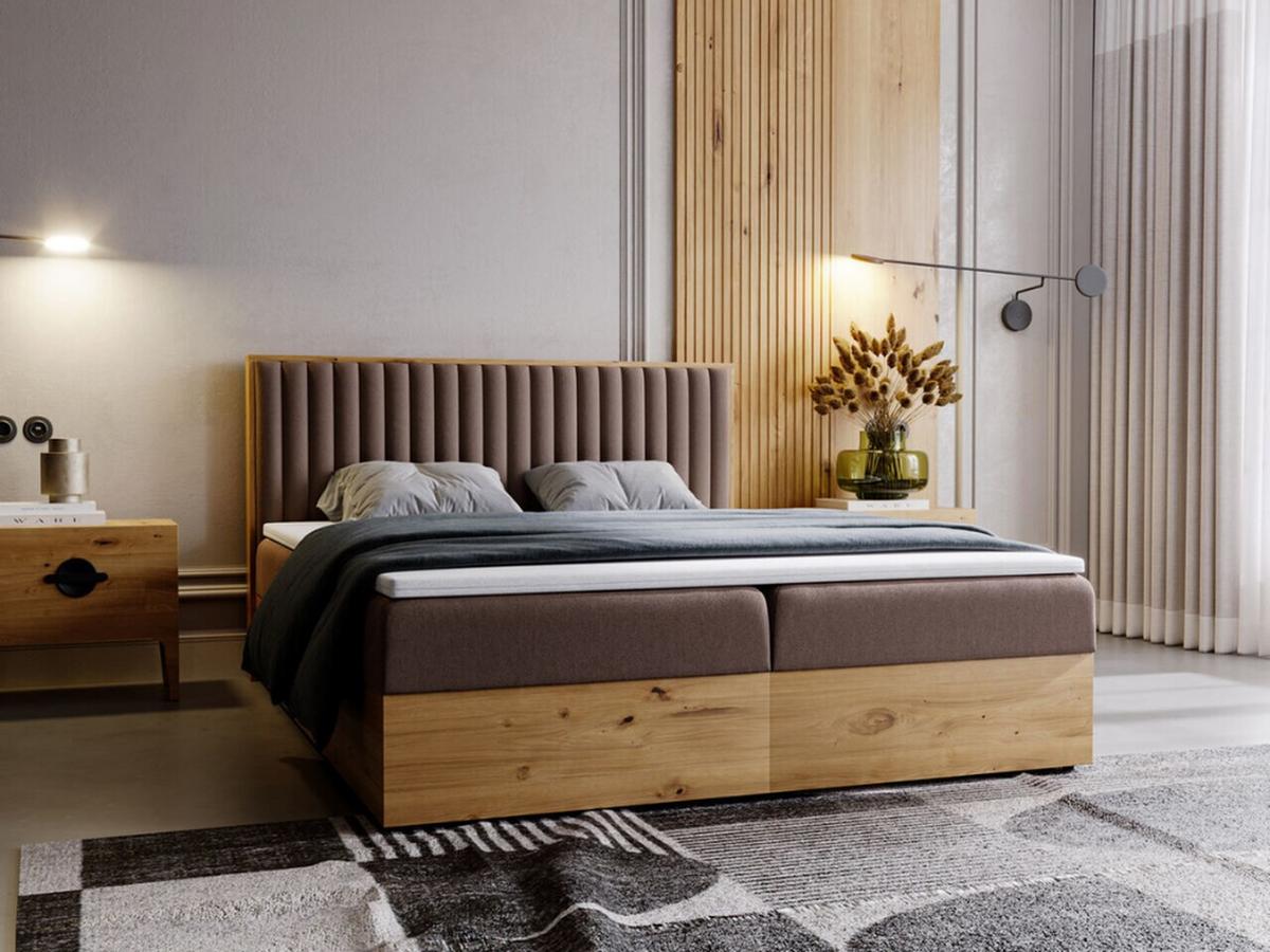 BOXBETT Forest 180x200 Braun - Braun, Holz/Textil (180/200cm) - Graingold