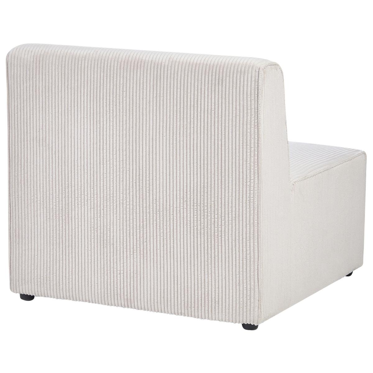SESSELMODUL Cord Beige Lemvig - Beige, Textil (83/78/83cm) - Beliani