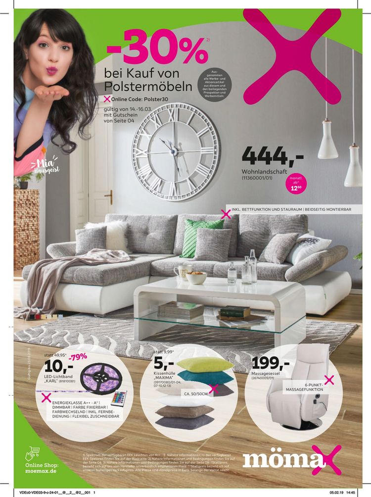 30% auf Polstermöbel