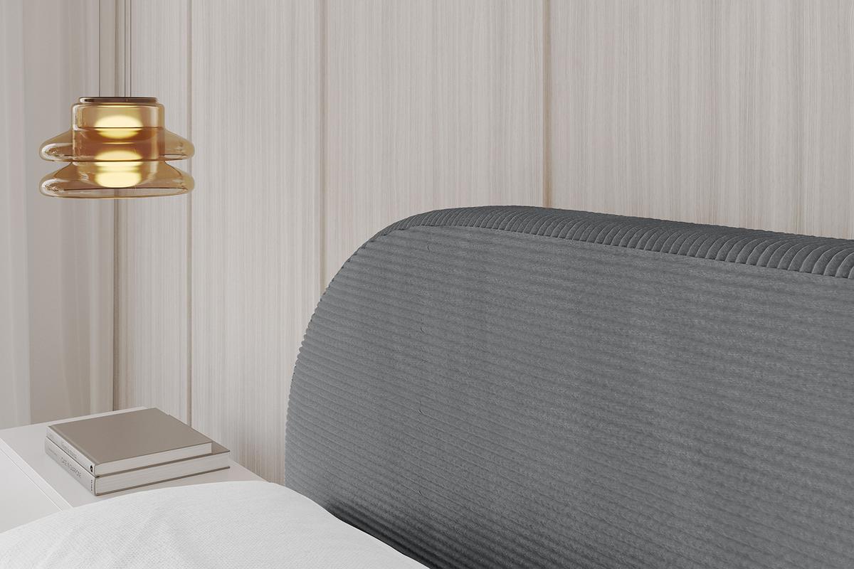 POLSTERBETT mit Bettkasten und Lattenrost, Boxbett ohne Matratze - TIVON-V1 180x200 Dunkelgrau - Anthrazit, Holzwerkstoff/Textil (180/200cm) - ALTDECOR