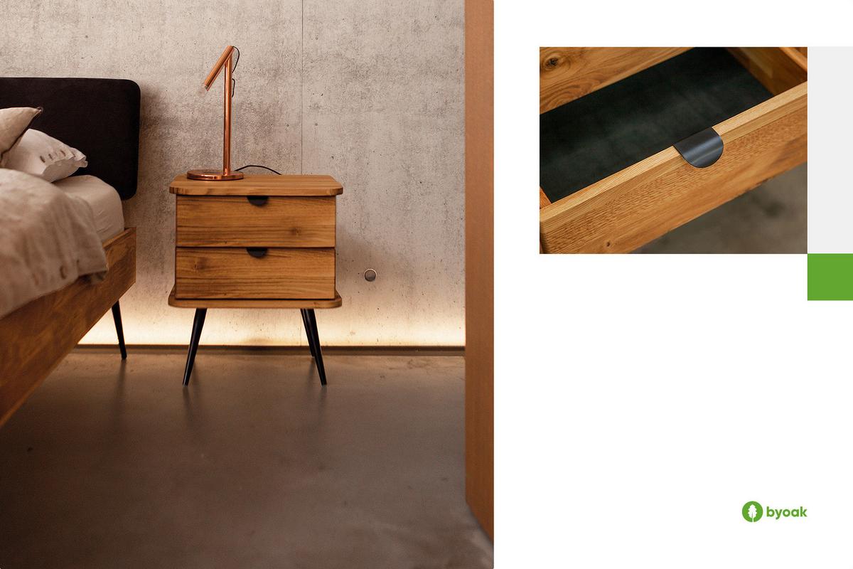 NACHTTICH LINA - Wildeiche, Holz (50/57/41cm) - byoak
