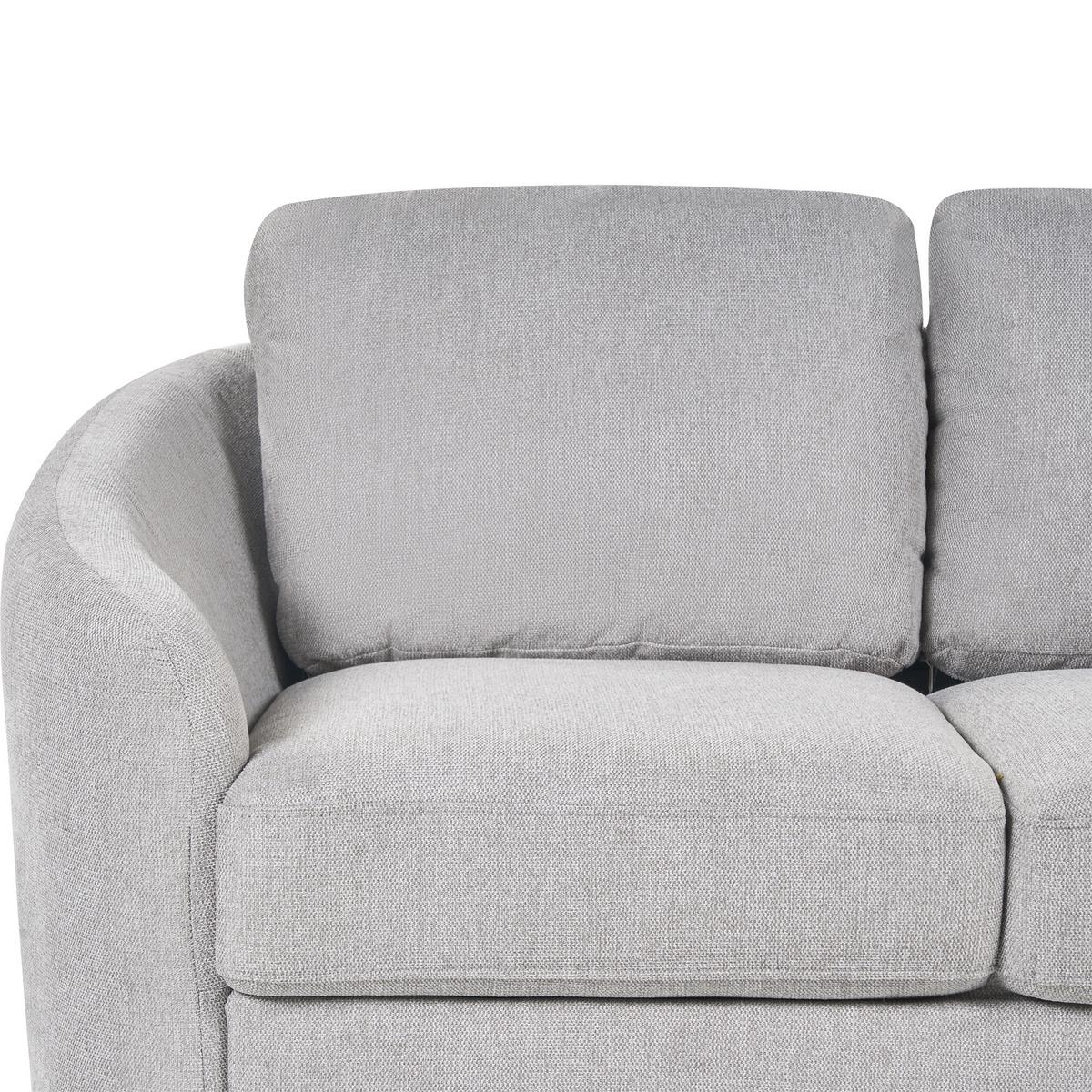2-SITZER-SOFA Polsterbezug Hellgrau Trosa - Hellgrau, Textil (153/88/86cm) - Beliani