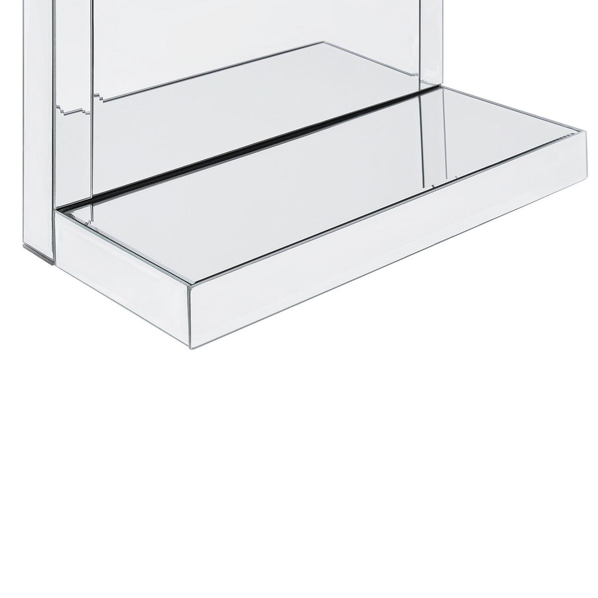 WANDREGAL 3 Fächer Gaona - Silberfarben, Glas (41/108/20cm) - Beliani
