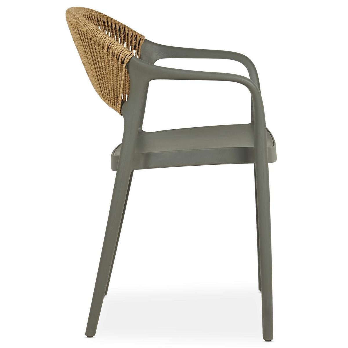 GARTENSTUHL NARCISO 6er-Set grau - Grau, Textil (52/80/42cm) - IDIMEX
