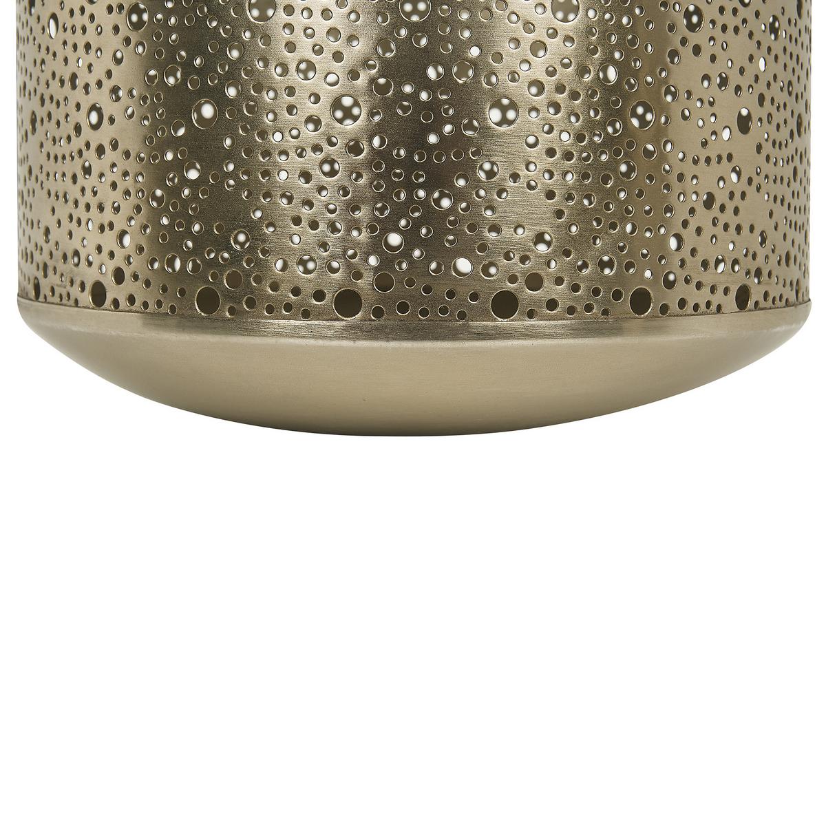 LATERNE Metall 22 cm Gold Corfu - Goldfarben, Metall (26/22/26cm) - Beliani