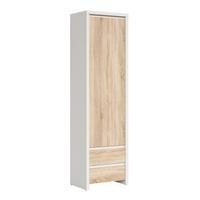 SCHRANK 1 Tür Soren Holz und Weiß - Weiß, Holzwerkstoff (56/200.5/40.5cm) - Petits-meubles