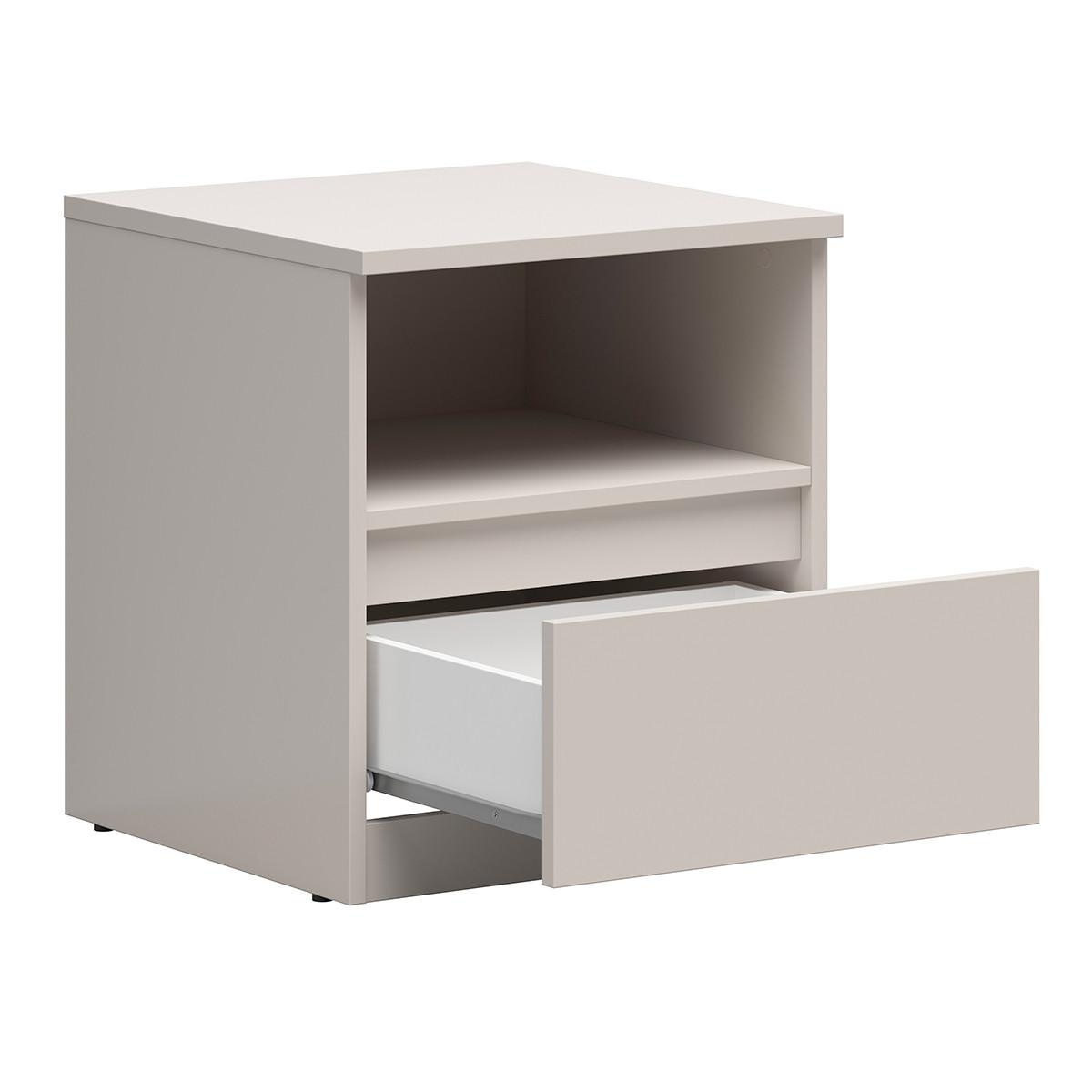 NACHTTISCH Edwin Kaschmir - Beige, Holzwerkstoff (45/50.5/45cm) - Petits-meubles