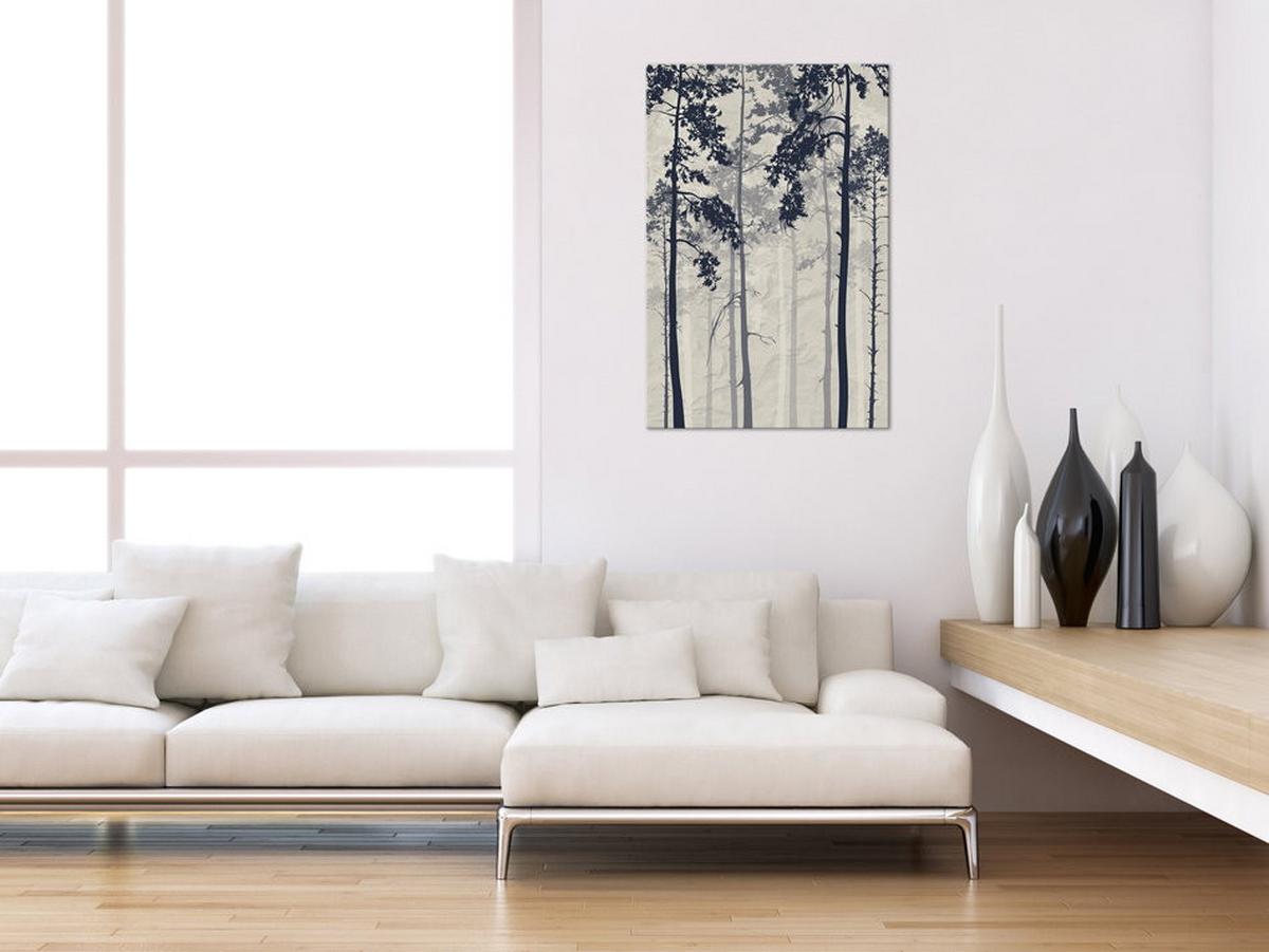 KUNSTDRUCK Grau 40/60 cm - Schwarz/Grau, Textil (40/60cm) - KUNSTLOFT