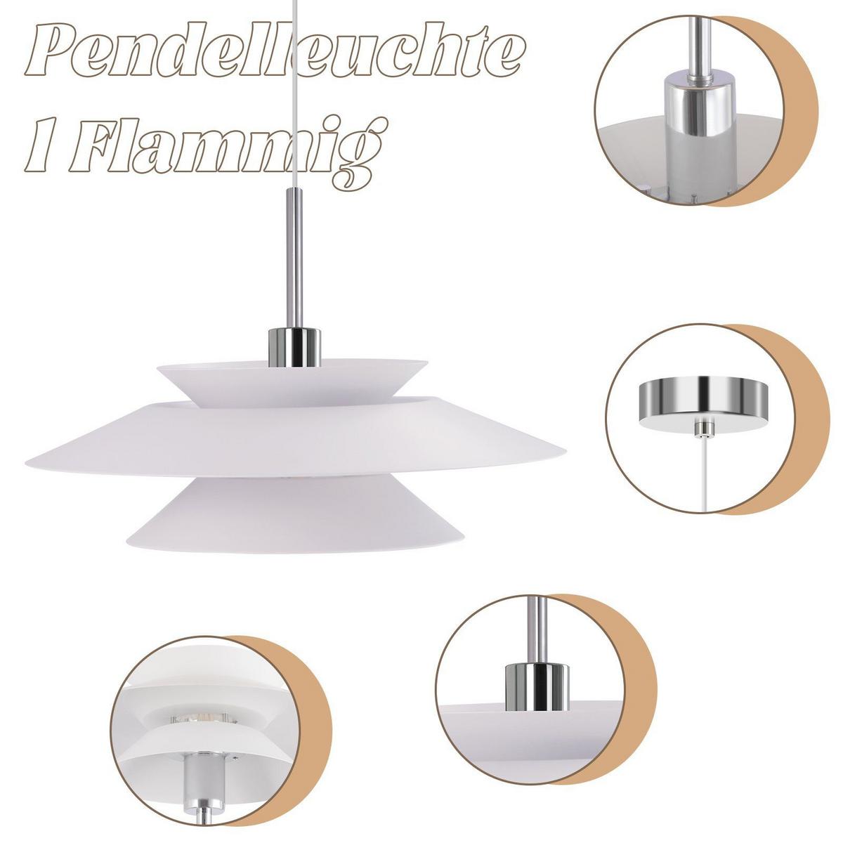 PENDELLEUCHTE Innovation 28/28/178 cm - Weiß, Metall (28/28/178cm) - Nettlife