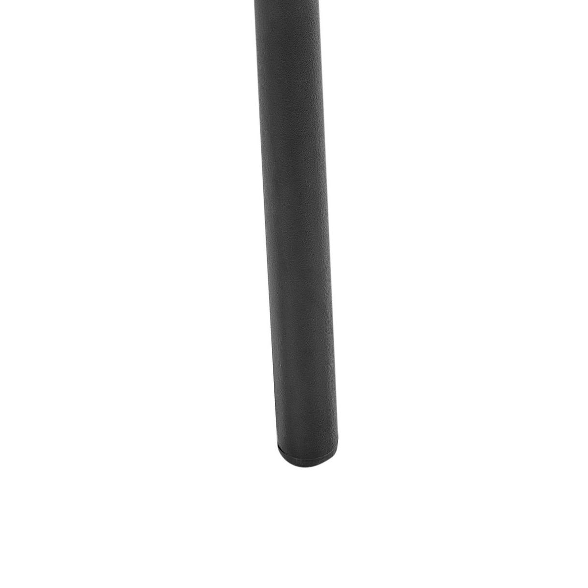 ESSZIMMERSTUHL 2er-Set Stoff hellgrau/schwarz Casey - Schwarz/Grau, Textil (43/76/44cm) - Beliani