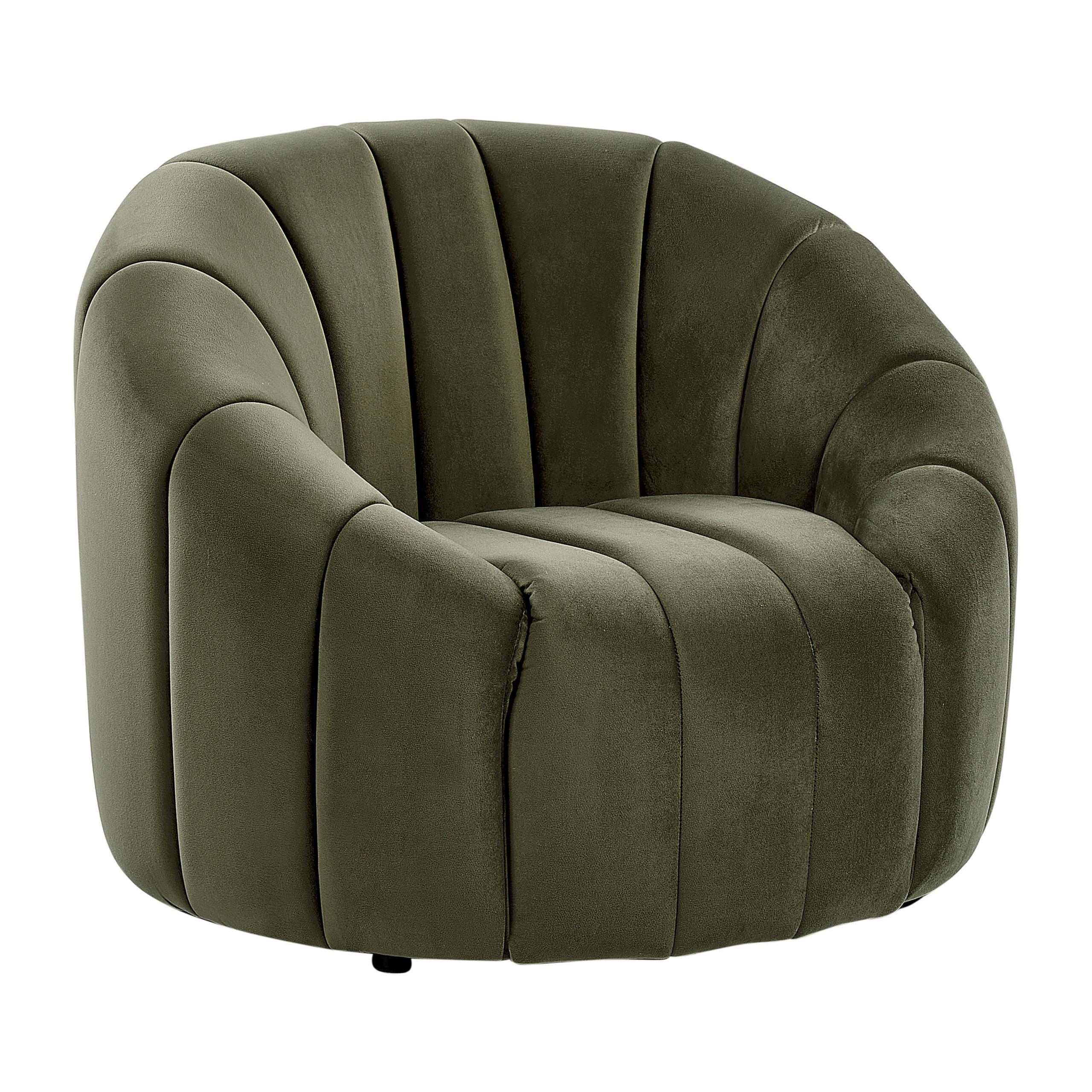 SESSEL Samtstoff dunkelgrün Malung - Grün, Textil (79/67/79cm) - Beliani