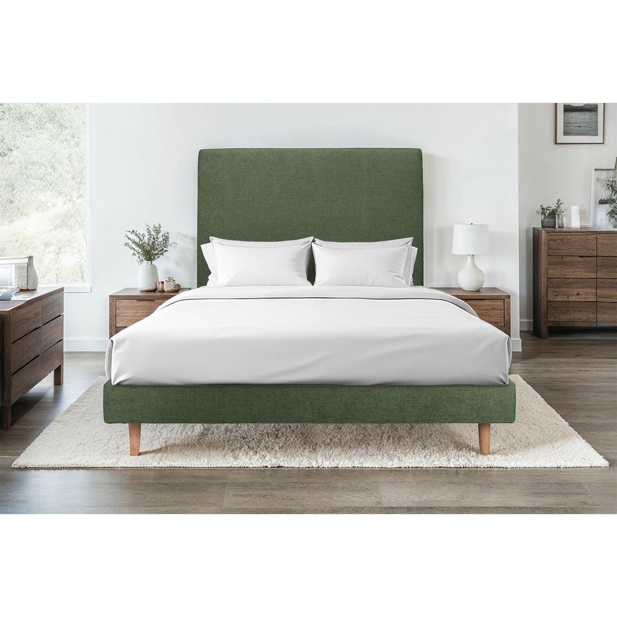LATTENROST – Stoff – Im Bausatz - 150 x 190 cm - Beige/Olivgrün, Karton/Holz (150/190cm) - Sommeil de Plomb