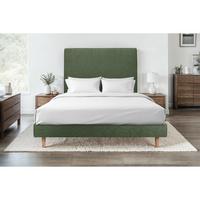 LATTENROST – Stoff – Im Bausatz - 135 x 190 cm - Beige/Olivgrün, Karton/Holz (135/190cm) - Sommeil de Plomb