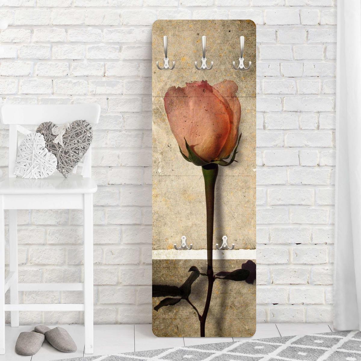 WANDGARDEROBE - Inner Rose Braun 34/105 cm - Rosa, Holzwerkstoff (34/105/1.6cm) - Bilderwelten