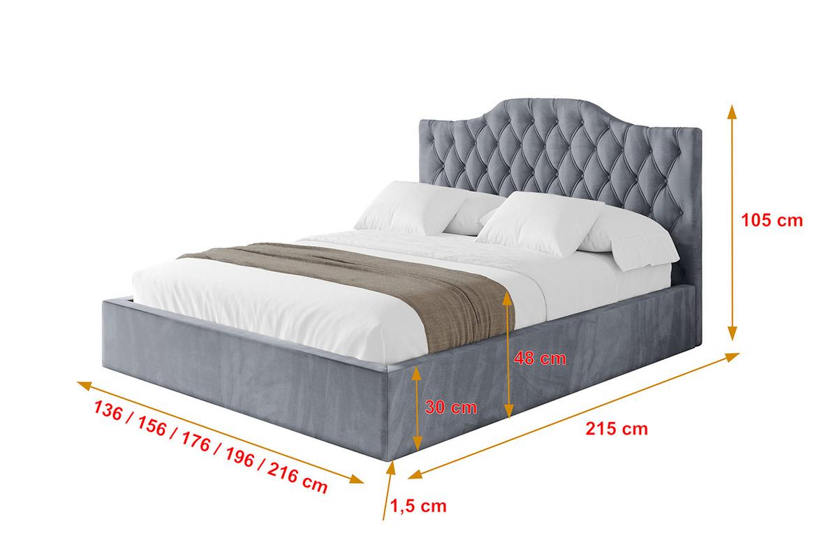 POLSTERBETT mit Bettkasten und Lattenrost, Boxbett ohne Matratze - FALIO 120x200 Grau - Grau, Holzwerkstoff/Textil (120/200cm) - ALTDECOR