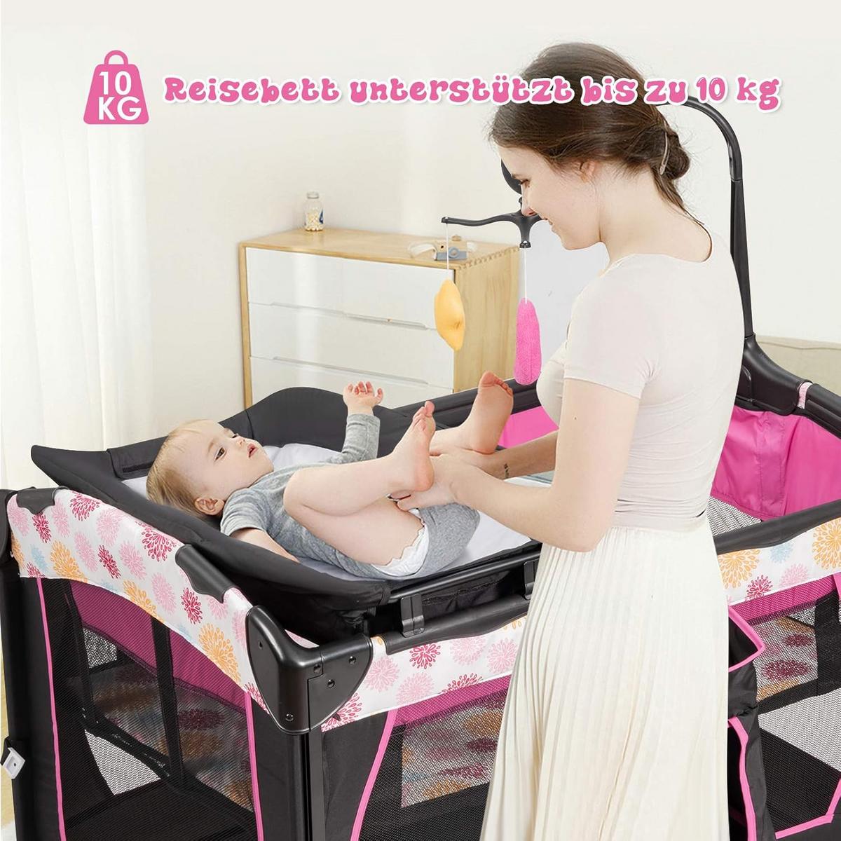 BABYWIEGE Schwarz - Schwarz, Metall - COSTWAY