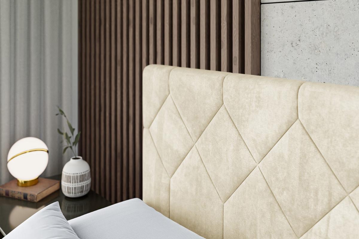 BOXBETT mit Matratze H3 und Lattenrost - CATOR - 140 x 200 Beige - Beige, Holzwerkstoff (140/200cm) - ALTDECOR