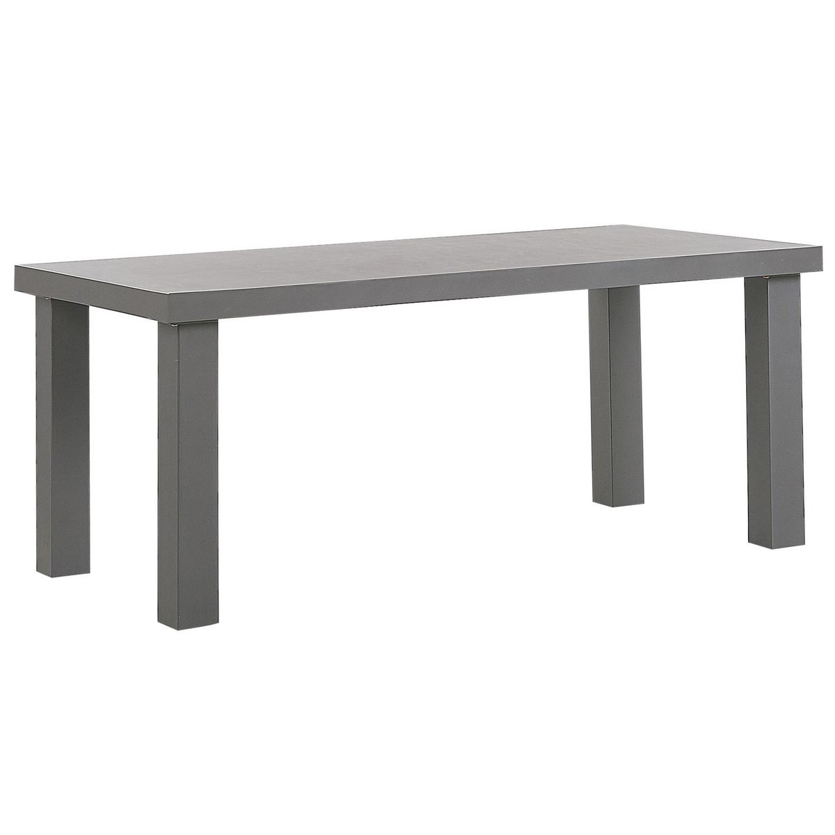 GARTENMÖBEL SET 6-Sitzer Beton Grau 2 Bänke U-Form 2 Hocker Taranto - Grau, Stein - Beliani