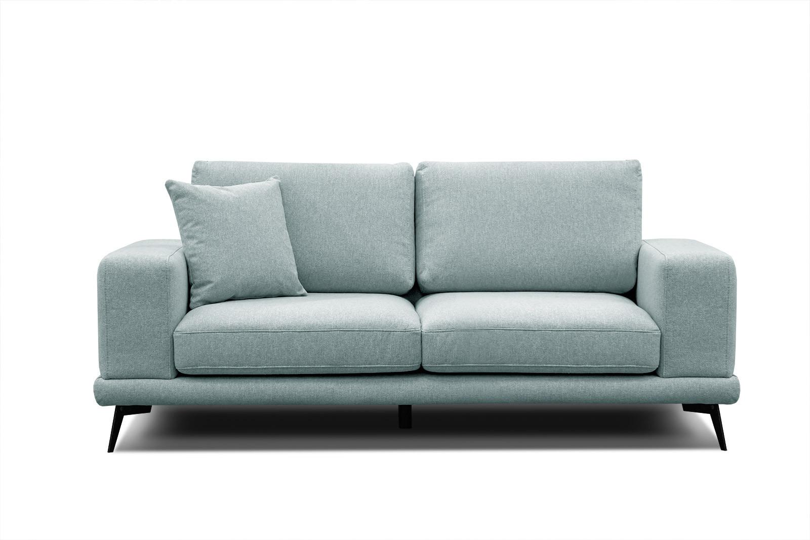 SOFA MEDIOLANE 2,5-Sitzer, mint - Mintgrün, Holzwerkstoff/Textil (203/87/96cm) - Wozimo