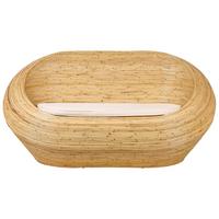 GARTENSOFA 2-Sitzer Naturfarben Maiori - Beige/Naturfarben, Naturmaterialien (180/88/110cm) - Beliani