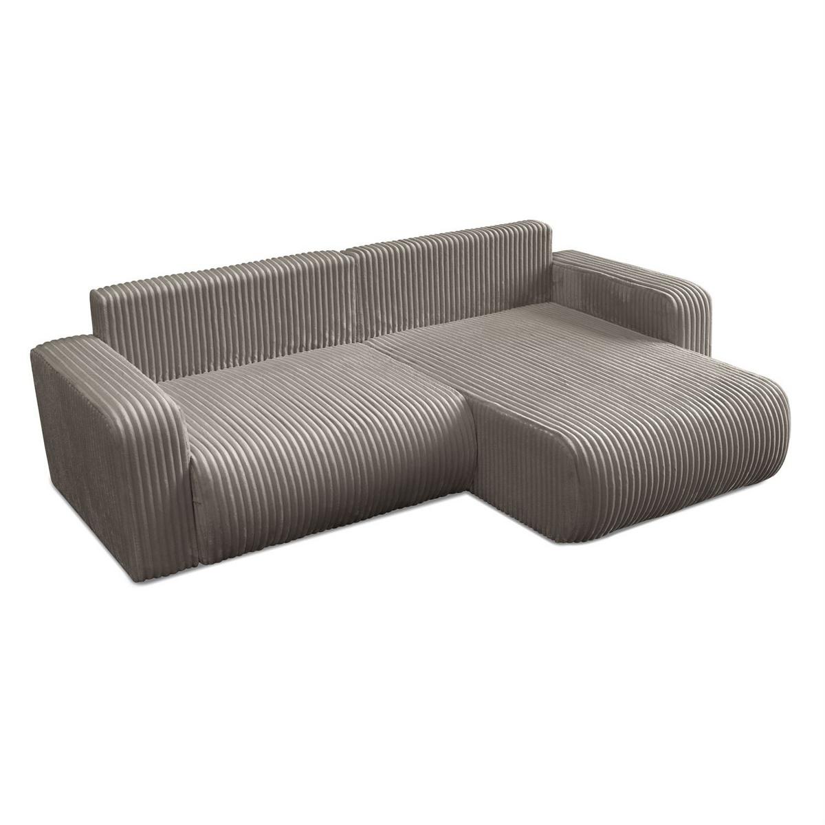 ECKSOFA MOVE mit Schlaffunktion und Bettkasten, Tilia 11 - Hellbraun, Textil (247/143cm) - Lookway
