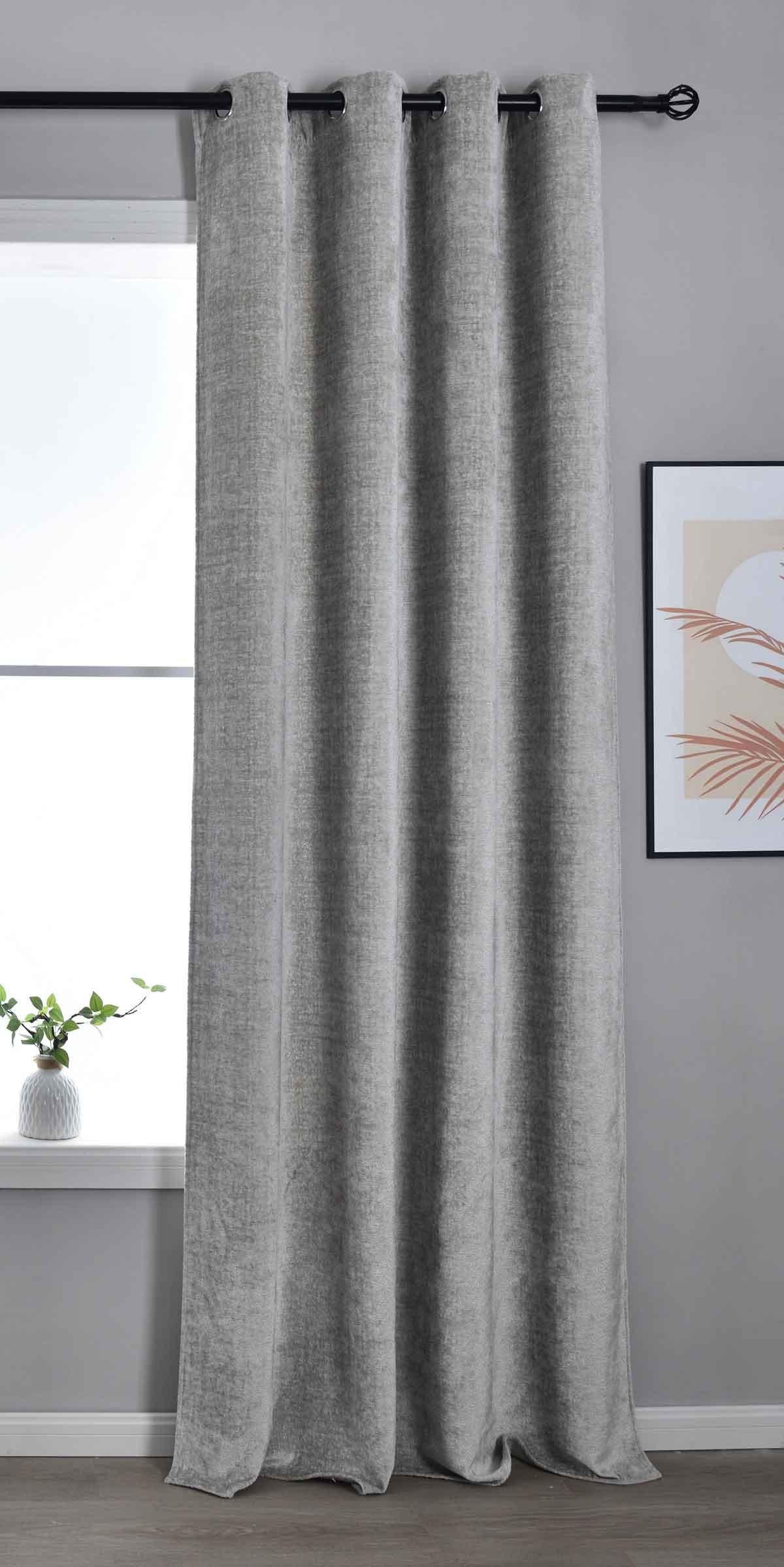 VORHANG NÜRNBERG HxB 245x135 cm Grau - Grau, Textil (135/245/245cm) - Gardinenbox