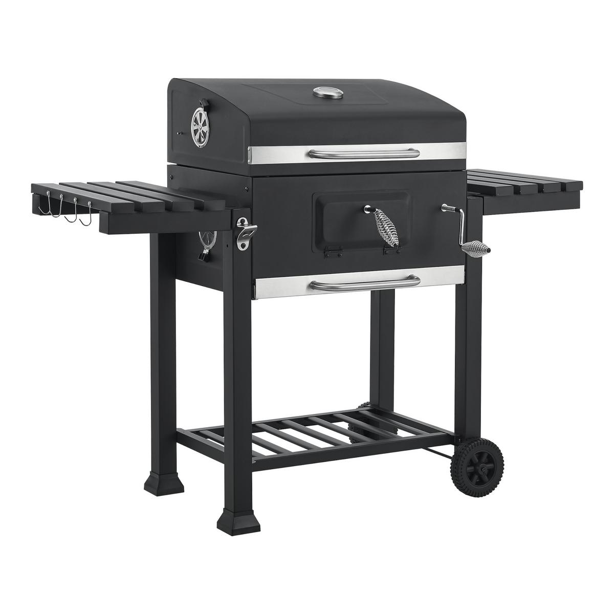 GRILLWAGEN Arnad - Schwarz, Metall (135/105/47.5cm) - casa.pro