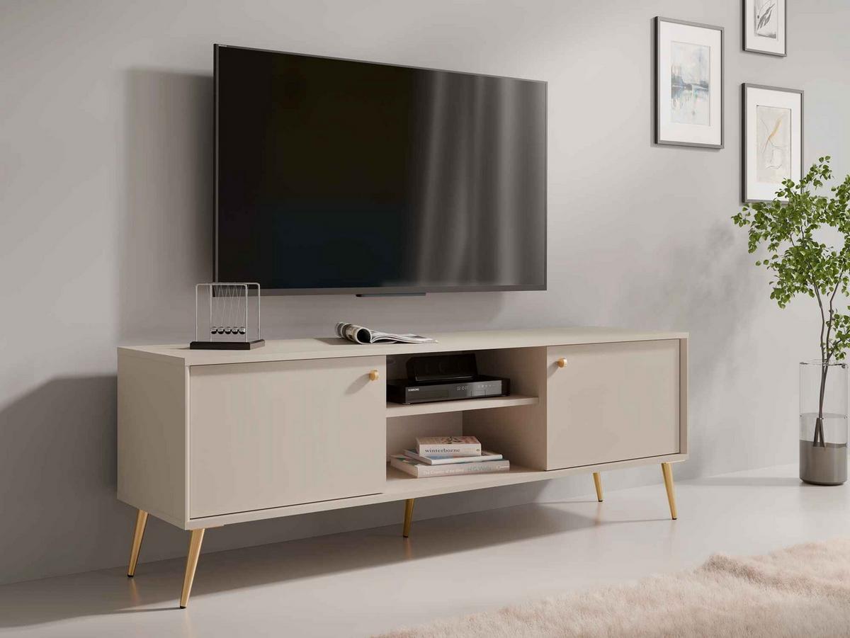 LOWBOARD SFERA 156,2/54,8/40,5 cm, Beige - Beige, Holzwerkstoff (156.2/54.8/40.5cm) - MASSENO