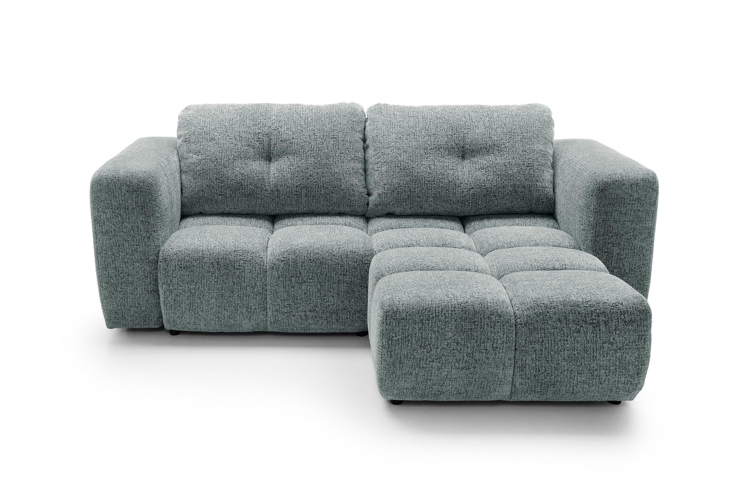 ECKSOFA ARTE 01 Grau Chenille mit Schlaffunktion - Grau, Holz (245/177cm) - MASSENO